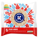 Deli Kitchen plain tortilla wraps 6 pack, imported from the UK