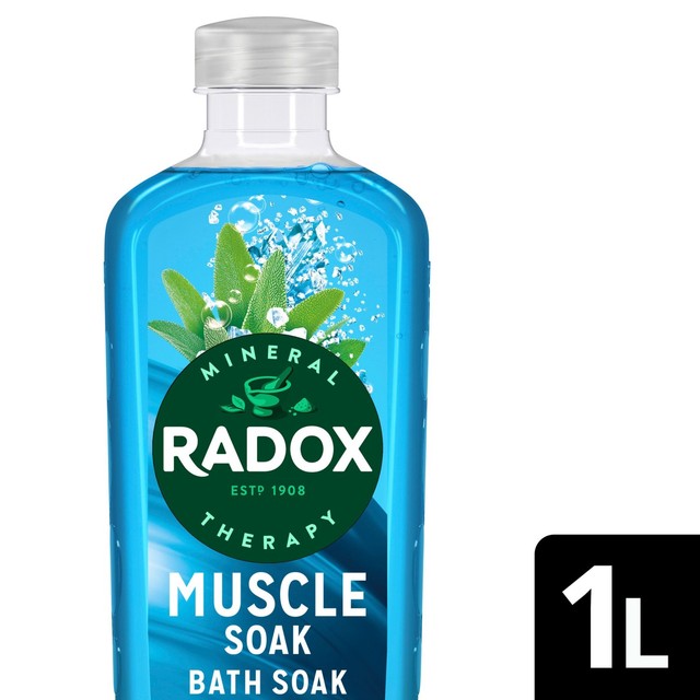 Radox Muscle Soak bath soak with sage and sea minerals 1L, imported from the UK