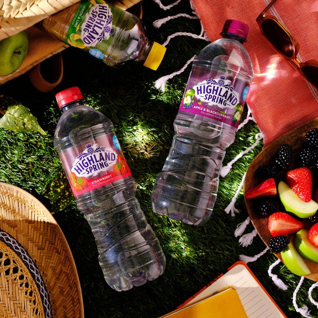 Highland Spring strawberry flavoured water - British product