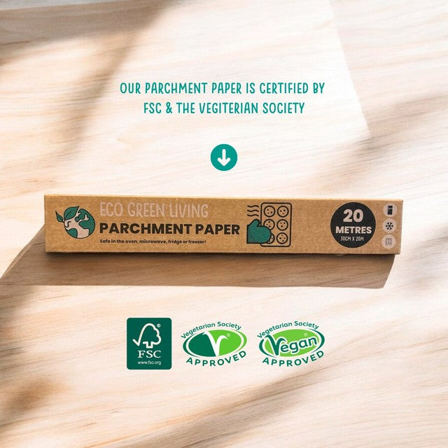 Eco Green Living compostable parchment paper 30cm x 20m - British product