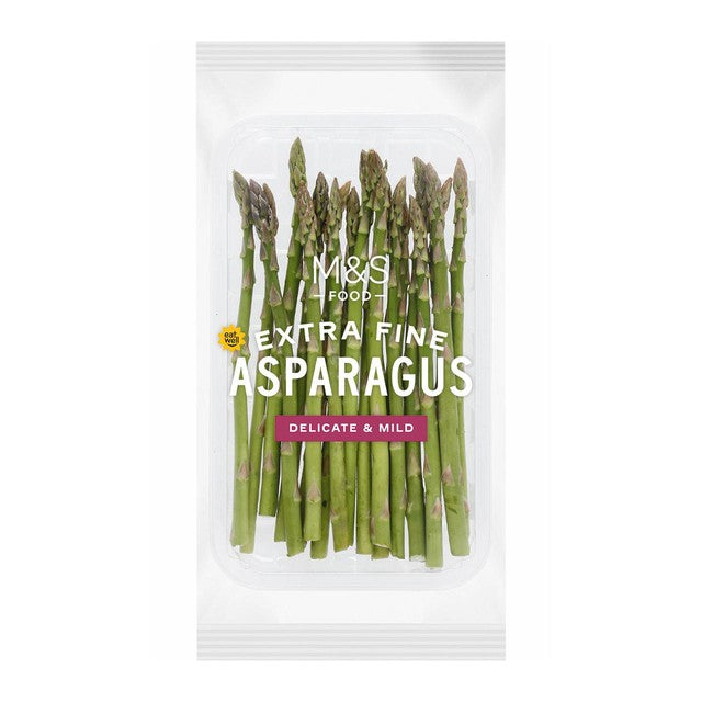 M&S extra fine asparagus 110g, imported from the UK