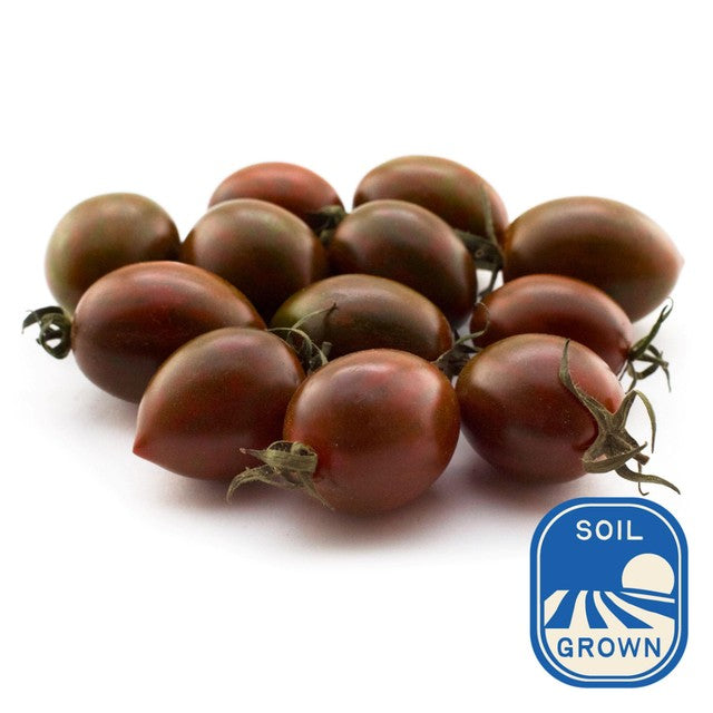 Natoora Sicilian Tiger Plum Tomatoes 200g, imported from the UK