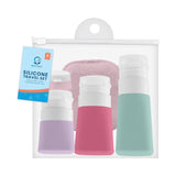 Gem Imports silicone travel set with bottles and jar (British brand)