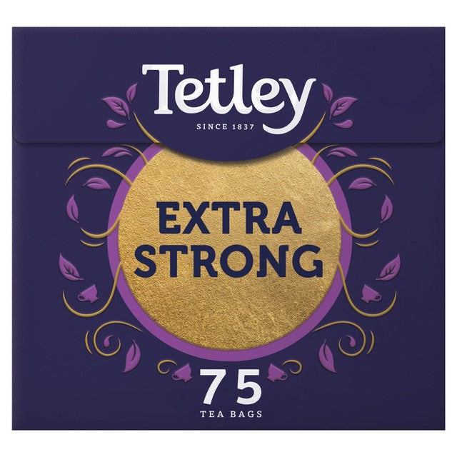 Tetley extra strong tea bags 75 pack (British brand)
