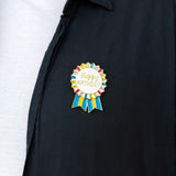 Talking Tables enamel Happy Birthday badge rosette (British brand)