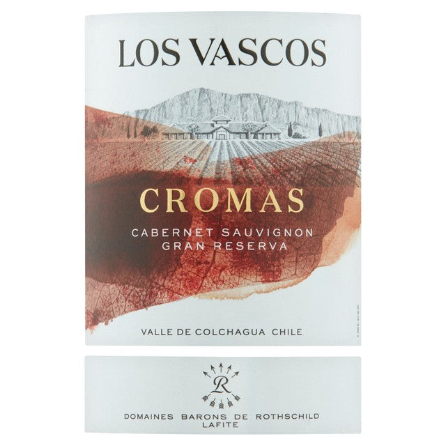Los Vascos Cabernet Sauvignon wine bottle 75cl, UK version