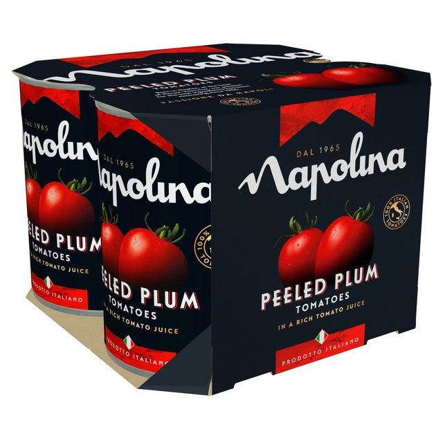 Napolina plum tomatoes 4x400g, imported from the UK