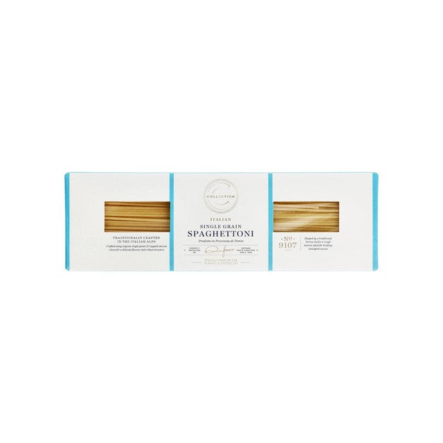 M&S Italian Single Grain Spaghettoni pasta 500g, imported from the UK