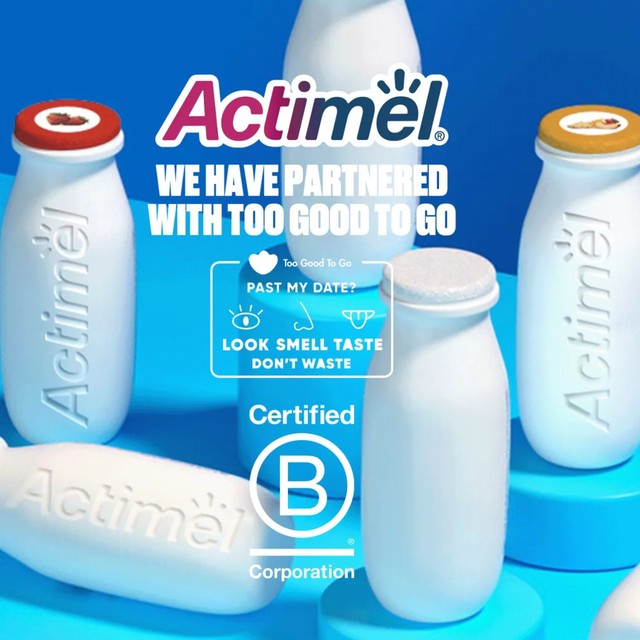 Actimel strawberry blueberry yoghurt drink 12 x 100g multipack - British product