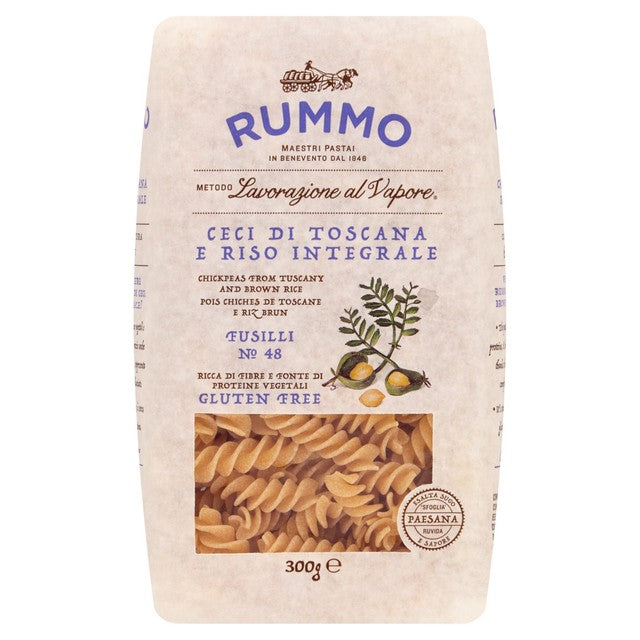 Rummo chickpea fusilli gluten free pasta 300g, imported from the UK