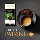 Lindt dark mint chocolate bar 100g, UK version