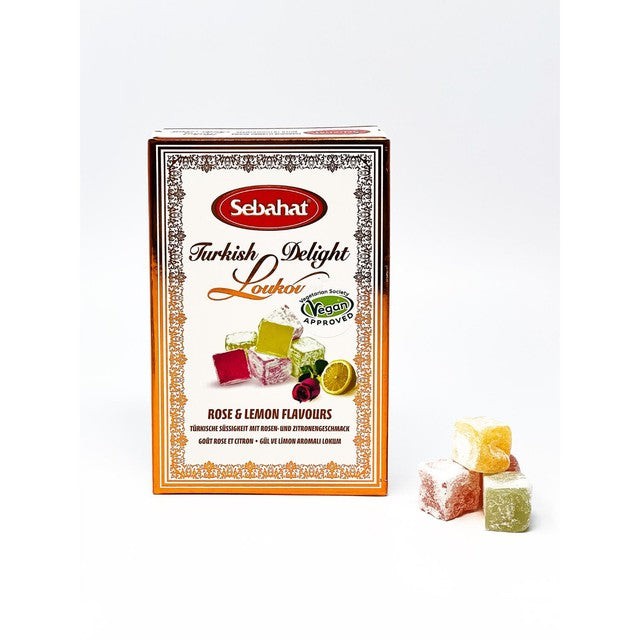 Sebahat rose and lemon flavour Turkish delight 200g (British brand)