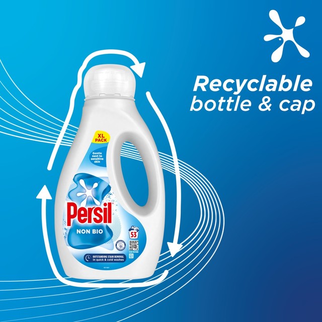 Persil Non Bio Laundry Liquid Detergent 1.431L, imported from the UK