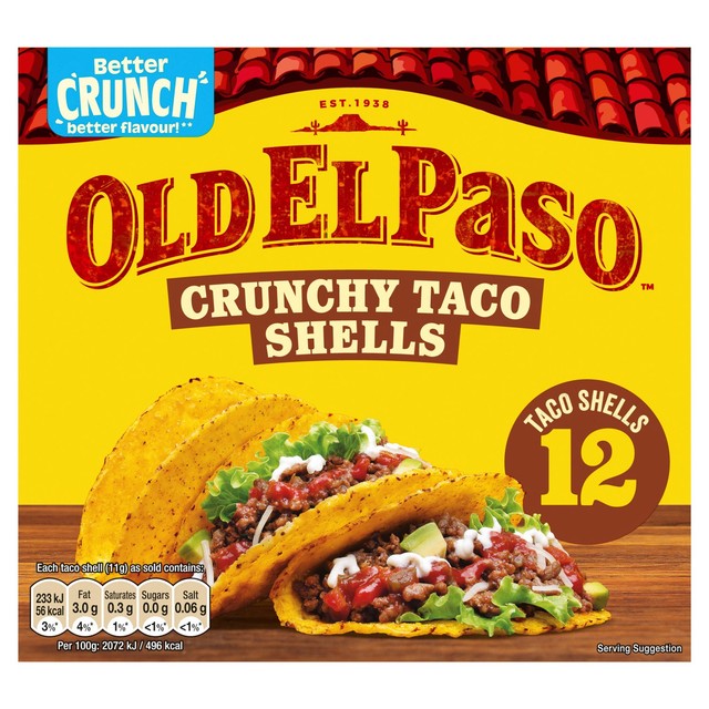 Old El Paso crunchy taco shells, UK version