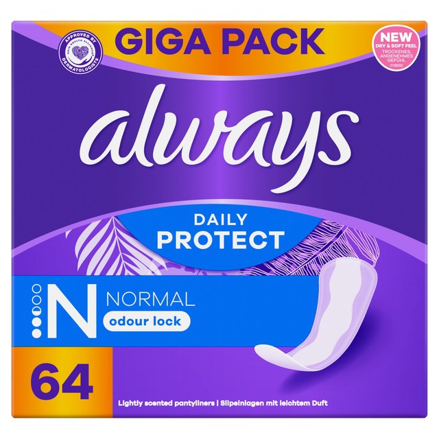 Always Dailies Normal panty liners value pack 64 count - British product