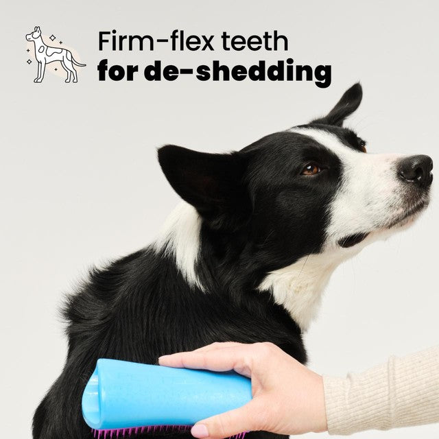 Tangle Teezer De-shedding Dog Grooming Brush Blue Pink, imported from the UK