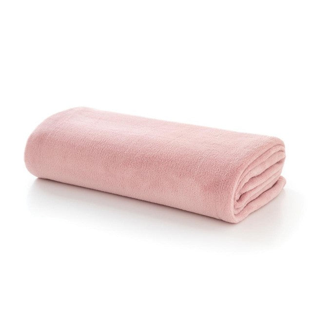 Deyongs Snuggle Touch pink microfibre throw 140 x 180cm - British product