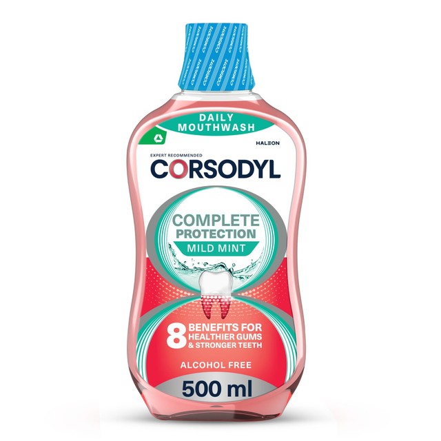 Corsodyl Complete Protection Mild Mint Mouthwash 500ml - British product