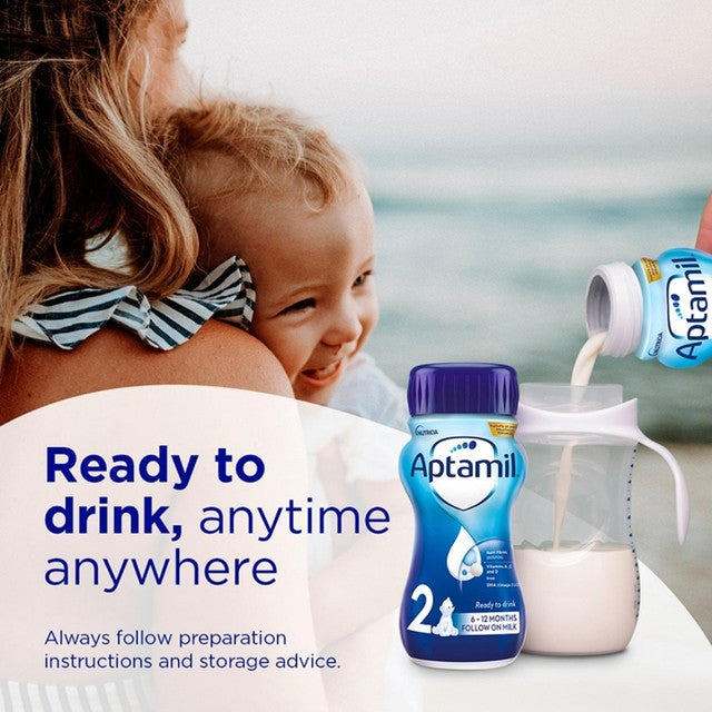 Aptamil 2 Follow On Milk ready to feed 12x200ml - British product
