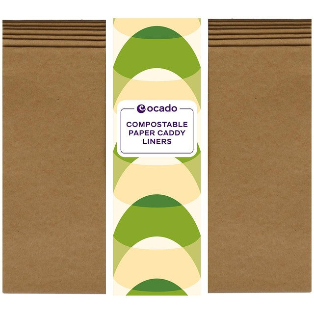Ocado compostable paper caddy liners 8L, imported from the UK