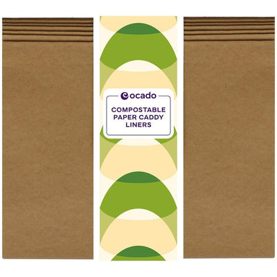 M&S Ocado Compostable Paper Caddy Liners Food Waste Bin Liners 8L- Buy online at McGrocer