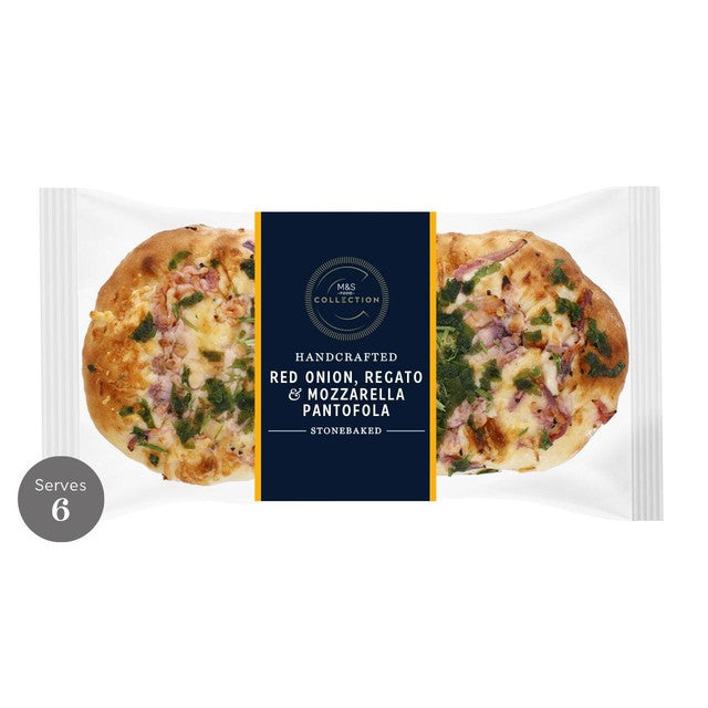 M&S Pantofola-Brot mit rotem Zwiebelkäse, 275 g, importiert aus Großbritannien
