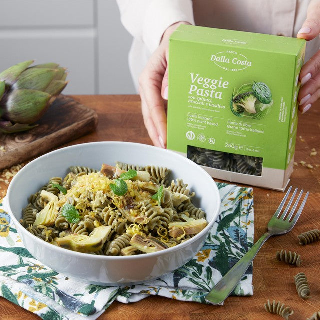 Dalla Costa veggie pasta with spinach, broccoli, basil 250g - British product