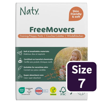 M&S Naty FreeMovers Culottes de couche Taille 7 (17+kg) Culottes jetables écologiques - Acheter en ligne chez McGrocer