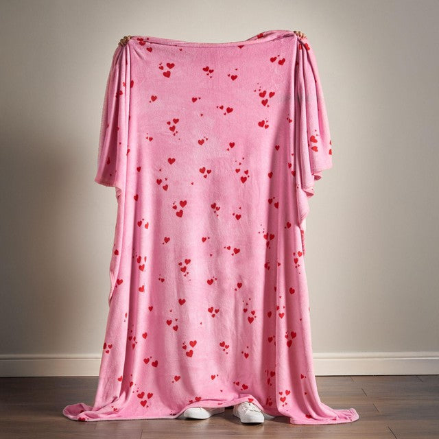 Catherine Lansfield heart throw blanket 200x240cm - British product