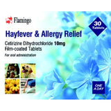 Flamingo Cetirizine 10mg hayfever relief tablets, UK version