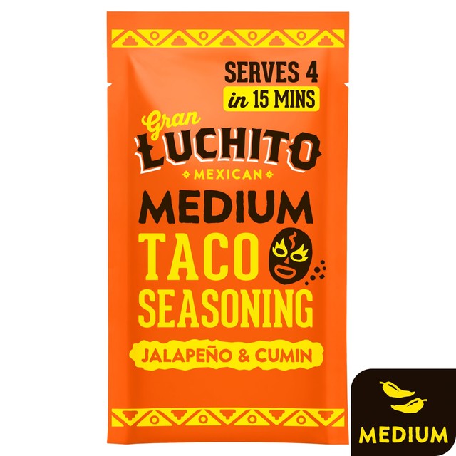 Gran Luchito Taco Seasoning Mix Jalapeno Cumin 28g, UK version