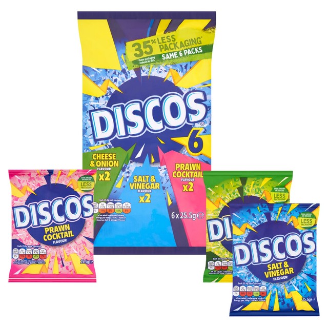 Discos Variety Multipack Crisps 6 x 25.5g - British product