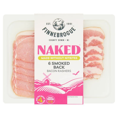 Finnebrogue Naked Geräucherter Rückenspeck 6er Pack 200g