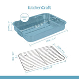 KitchenCraft stainless steel roasting tin with rack 37x28x6.5cm, UK version