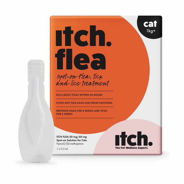 Itch Flea Cat Spot-On Treatment 1kg+, UK version