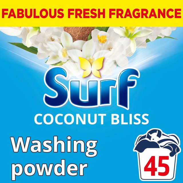 Surf Coconut Bliss washing powder 45 washes (British brand)
