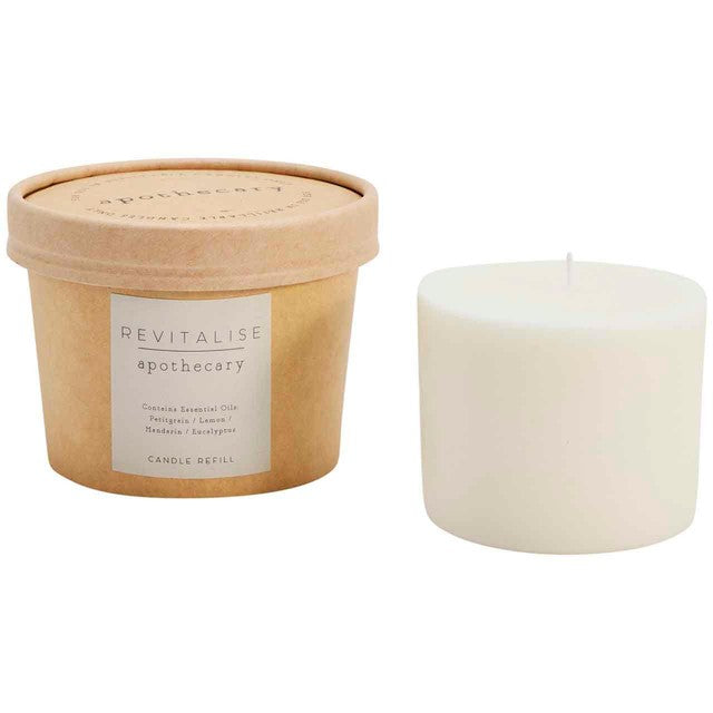 M&S Apothecary Revitalise Candle & Refill Set, amber, imported from the UK