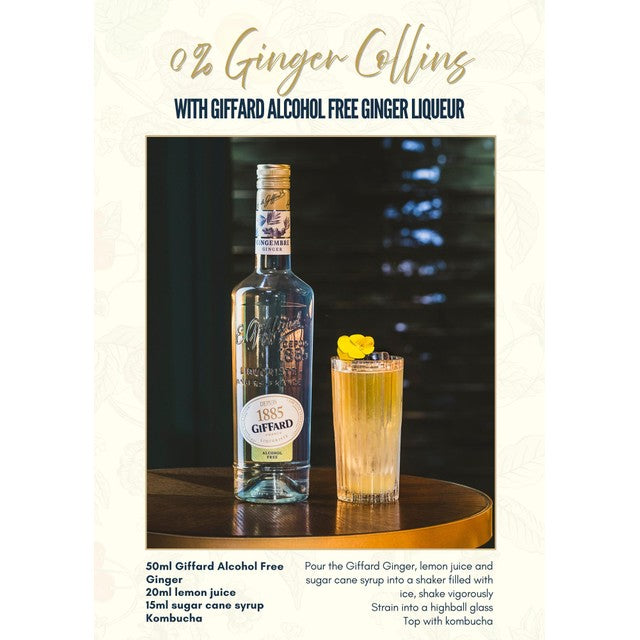 Giffard alcohol-free ginger liqueur 70cl, UK version