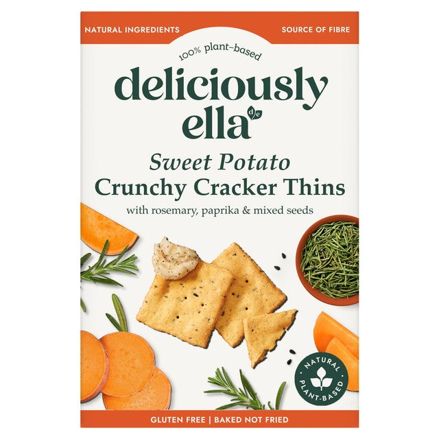 Deliciously Ella sweet potato cracker thins 100g - British product