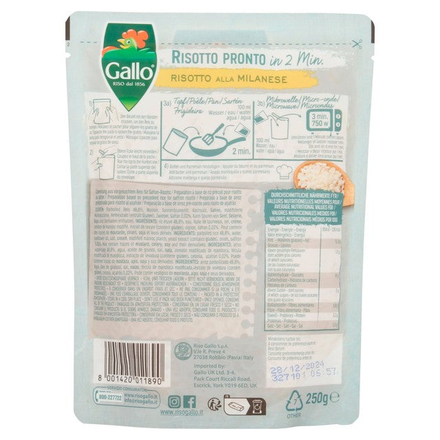 Riso Gallo saffron risotto mix 250g, imported from the UK