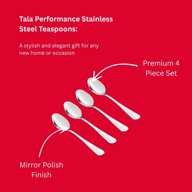 Tala stainless steel 4 piece teaspoon set (British brand)