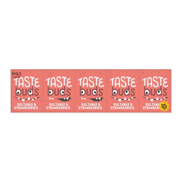 M&S Taste Buds sultanas and strawberries dried fruit snack 140g, imported from the UK