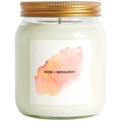 M&S Self Care Co. Rose and Bergamot Aromatherapy Candle- Buy online at McGrocer