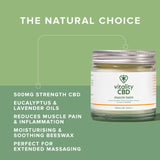 Vitality CBD muscle balm 500mg CBD 100ml (British brand)