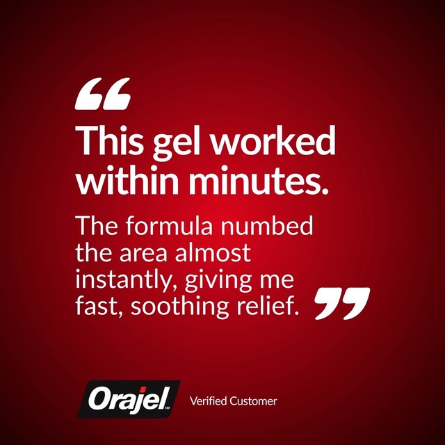 Orajel dental gel for toothache relief, imported from the UK