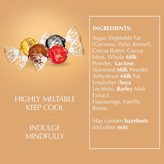 Lindt assorted chocolate truffles box 137g, UK version