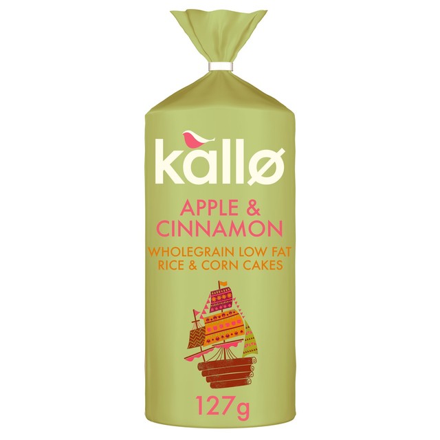 Kallo apple and cinnamon rice cakes 127g, UK version