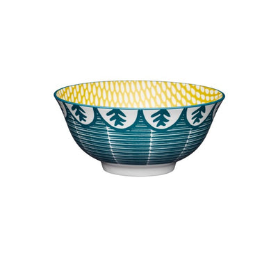 M&S KitchenCraft Leafy Green Print Ceramic Serving Bowls 16cm- Buy online at McGrocer