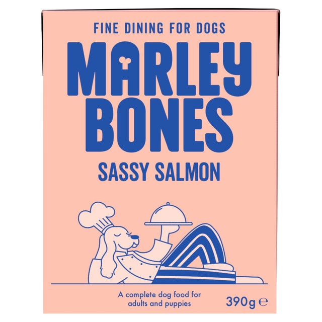 Marleybones wet dog food Salmon & Superfoods 390g, imported from the UK