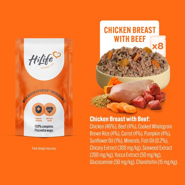 HiLife wet dog food variety pack 32 x 150g, UK version